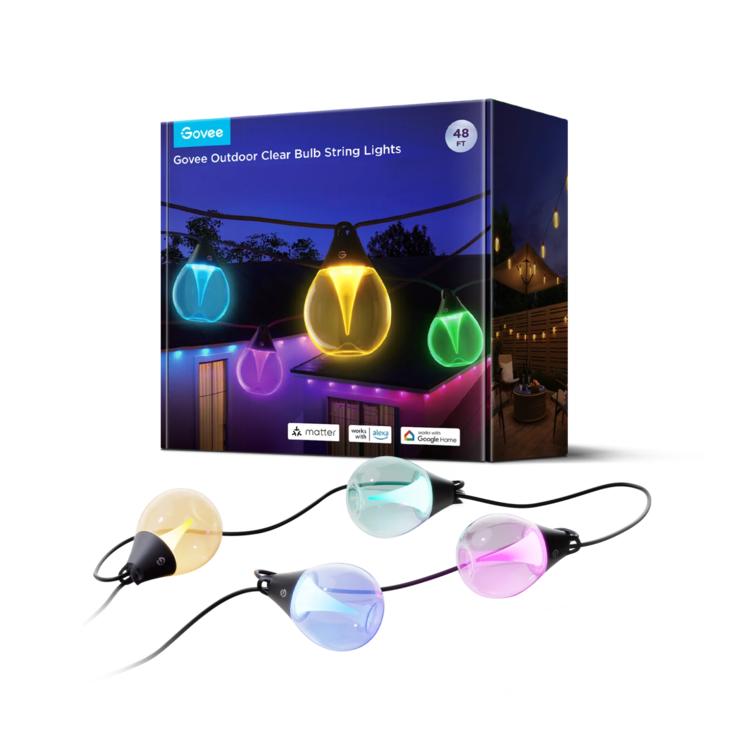 De Govee String Lights met Heldere Bollen voor Buiten. (Afbeeldingsbron: Govee)