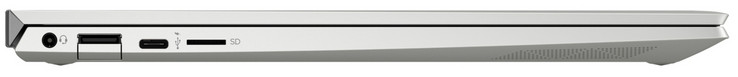 Links: gecombineerde audio-klink, 2x USB 3.1 Gen (1x Type A, 1x Type C), SD-kaartlezer (microSD)