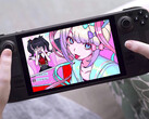 De bundel Vibrant Visual Novels verloopt op 05 februari. Afgebeeld: Steam Deck met een screenshot van Needy Streamer Overload op het scherm. (Afbeeldingsbron: Valve)