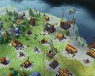 Een afbeelding van een dorp in Northgard: Definitive Edition.