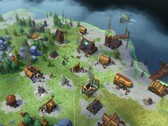 Een afbeelding van een dorp in Northgard: Definitive Edition.