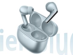 De Redmi Buds 8 Pro in gletsjerblauw.