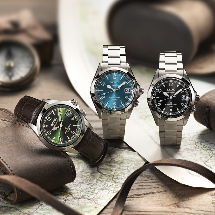 Van links naar rechts, de Seiko Prospex Alpinist SPB507, SPB503 en SPB505. (Afbeeldingsbron: Seiko)