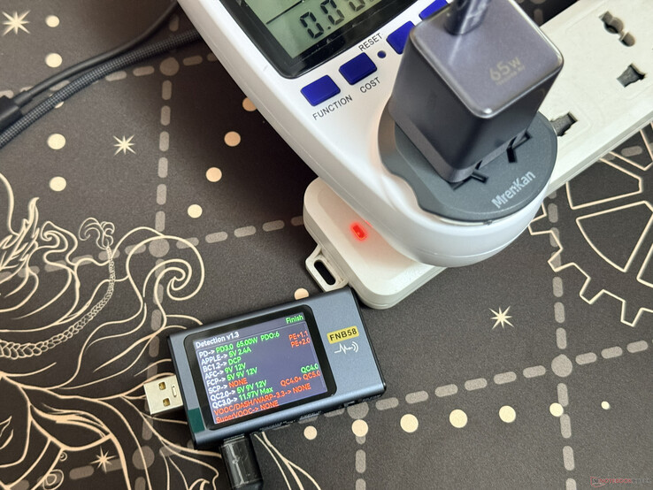 Test van het oplaadprotocol van de Ugreen Nexode Air 65W