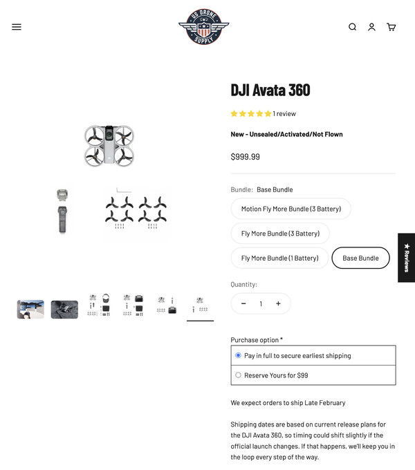(Afbeeldingsbron: US Drone Supply)