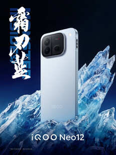 De iQOO in de uitvoering Frost Blade Blue Black