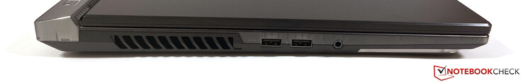 Links: 2x USB-A 3.2 Gen.1 (5 Gbit/s), 3,5-mm audiopoort