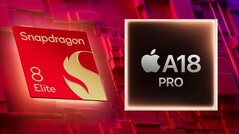 Snapdragon 8 Elite vs A18 Pro vs Dimensity 9400: Apple leidt in efficiëntie, Qualcomm leidt in multikernprestaties. (Afbeeldingsbron: Qualcomm, Apple)