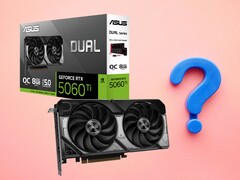 Afgezien van de VRAM-grootte heeft de RTX 5060 Ti 8 GB dezelfde specificaties als de RTX 5060 Ti 16 GB. (Afbeelding bron: Asus, Unsplash bewerkt)