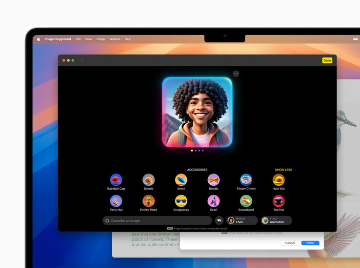 Apple beweert dat mensen met Image Playground "leuke en unieke afbeeldingen" kunnen maken van een reeks concepten. (Afbeeldingsbron: Apple)