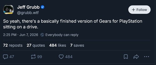 Jeff Grubb post over Gears of War: E-Day PS5 build