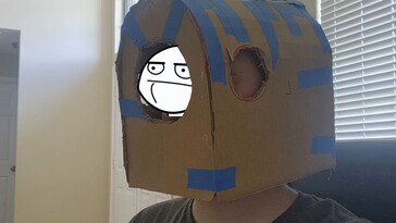 Eerste metingen met behulp van een kartonnen doos