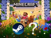 Minecraft banner getoond met Steam logo