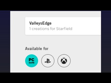 Starfield PS5 mod PlayStation-logo (Afbeelding bron: screenshot, GamingLeaksAndRumours subreddit)