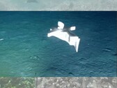 Een afbeelding van de robot op de bodem van de oceaan (Beeldbron: het onderzoeksteam; bewerkt)