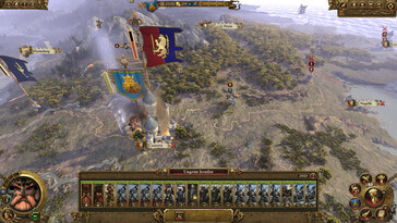 Een afbeelding waarop de wereldkaart uit Total War: Warhammer te zien is.