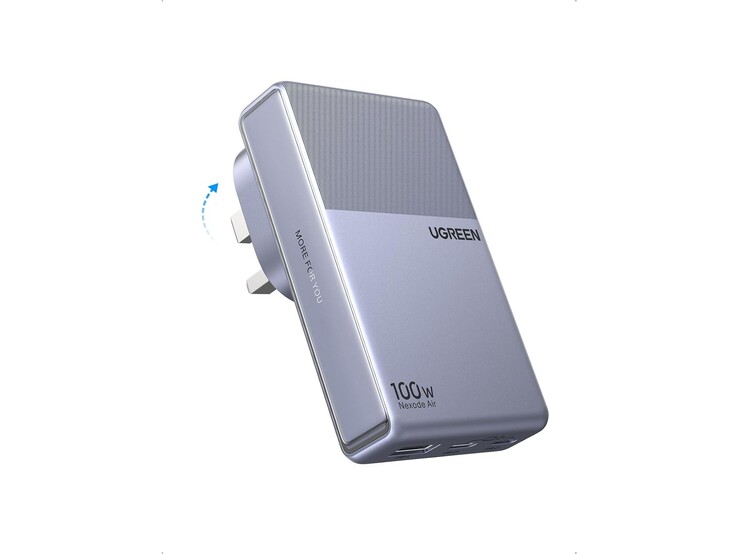 De Ugreen Nexode Air Slim 100W is voorzien van opvouwbare Britse stekkers