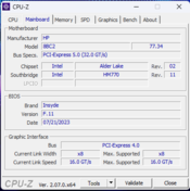 CPU-Z moederbord