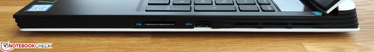Rechts: kaartlezer, USB type-A