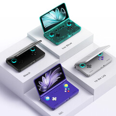 De Pocket Flip 2 Dimensity-editie behoudt hetzelfde ontwerp als de originele Snapdragon-variant. (Afbeeldingsbron: Retroid)