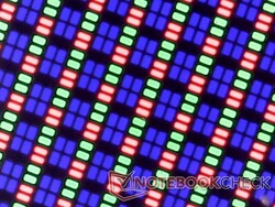 Scherpe OLED RGB subpixel array