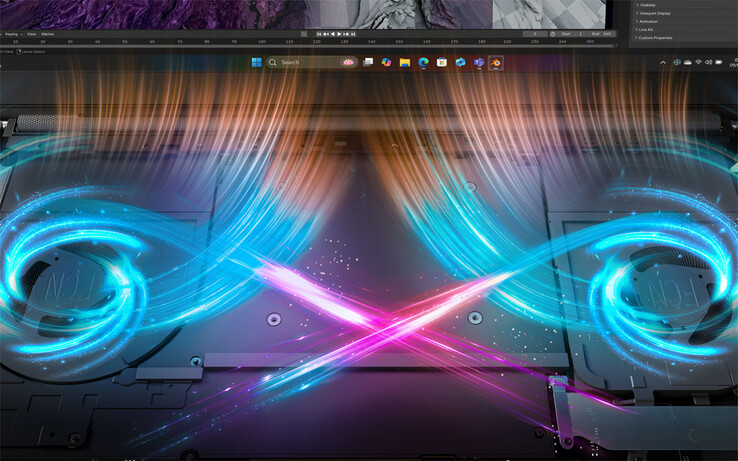De Yoga Pro 7 15ASH11 is voorzien van een systeem met twee ventilatoren dat Lenovo op de markt brengt onder de naam 'X Power'.
