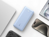 Anker's Power Bank (20K, 87W, Ingebouwde USB-C Kabel) in Misty Blue