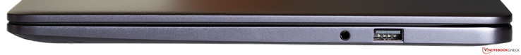 Rechts: Koptelefoon-aansluiting, USB 2.0 Type-A