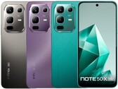 De Infinix Note 50x 5G is verkrijgbaar in zeegroen, betoverd paars en titaniumgrijs (Afbeelding bron: Infinix)