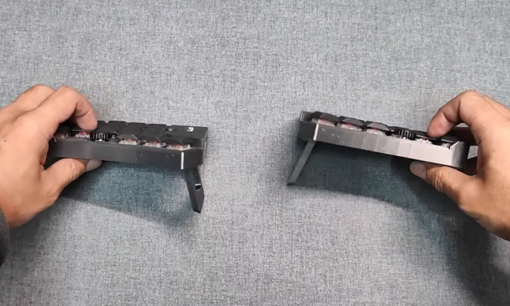 PSKeeb 5 ergonomisch draadloos mechanisch toetsenbord. (Afbeelding bron: Tinker & Hack)