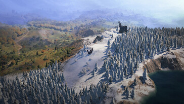 Een afbeelding van een besneeuwd landschap in Wartales.