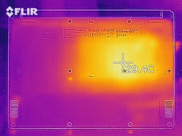 Warmteverdeling bij stationair draaien (onder)