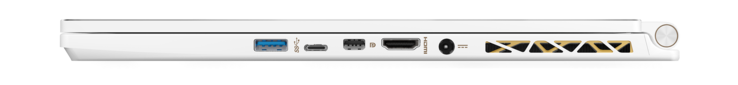 Rechterkant: USB 3.1, Thunderbolt 3, Mini-DisplayPort, HDMI, stroomaansluiting