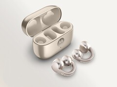 De Moto Buds Loop in Pantone French Oak hebben Swarovski-kristallen. (Afbeeldingsbron: Motorola)