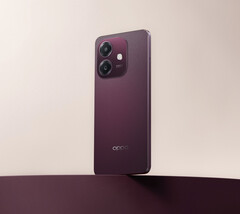 Oppo A3X 4G in de kleur Nebula Red (Afbeelding bron : Oppo)