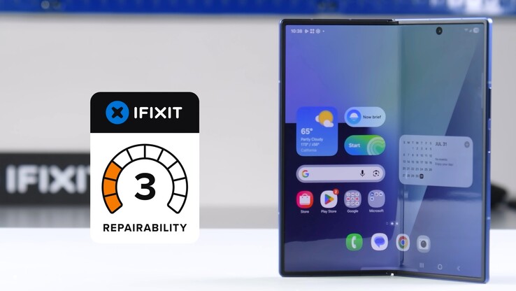 De Samsung Galaxy Z Fold 7 krijgt van iFixit slechts een 3 uit 10 voor repareerbaarheid.