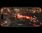 Gameplay op iPhone 17 Pro Max met de A19 Pro-chip, die gevechten met hoge intensiteit laat zien met gedetailleerde graphics en schermbediening. (Afbeeldingsbron: Apple)