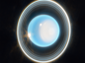 Een ingezoomde afbeelding van Uranus, gemaakt door NASA's James Webb Space Telescope (Afbeeldingsbron: NASA, ESA, CSA en STScI; bijgesneden)