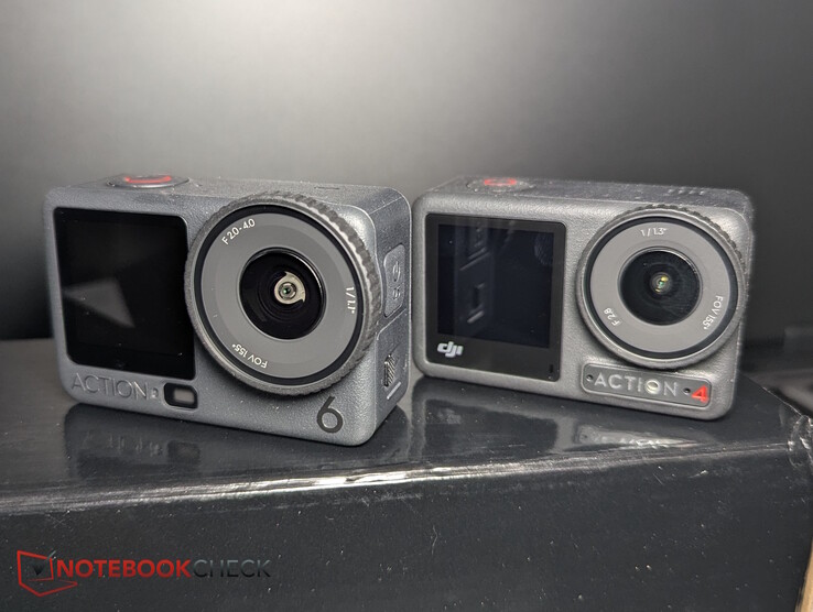 DJI Osmo Action 6 links vs Action 4 rechts