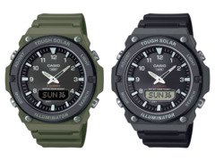 Casio heeft de horloges AQ-S820W-1AV (rechts) en AQ-S820W-3BV (links) uitgebracht in Europa. (Afbeeldingsbron: Casio)