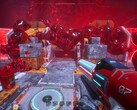 Astrometica Steam screenshot met een gebouw bedekt met rode smurrie