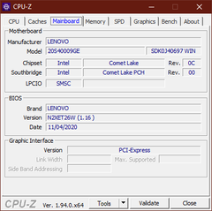 CPU-Z Hoofdbord