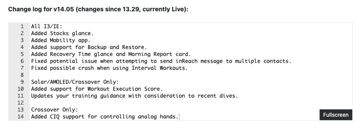 De releaseopmerkingen voor Garmin Instinct 3 serie bètaversie 14.05