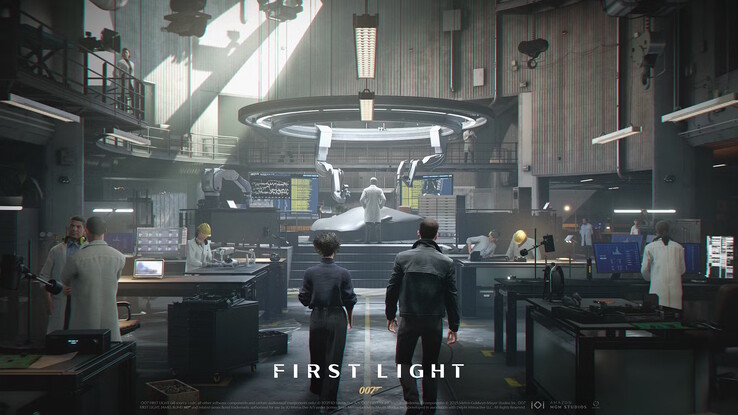 Spelers van 007 First Light kunnen het laboratorium van Q bezoeken waar handige spionagetools en voertuigen worden geprototyped. (Afbeelding bron: IO Interactive)