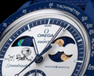 Het nieuwe Mission to Earthphase - Moonshine Gold horloge (afbeelding) heeft een maanfase-indicator op de subdial van 2 uur en een aardefase-indicator op 10 uur. (Afbeeldingsbron: Swatch)