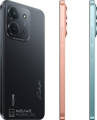 De Redmi 15C in Midnight Black, Twilight Orange en Mint Green. (Afbeeldingsbron: NieuweMobiel)
