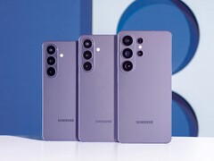 Van links naar rechts: Galaxy S26, Galaxy S26 Plus en Galaxy S26 Ultra in de kleur Kobaltviolet.