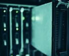 Close-up van serverracks in een datacenter