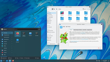 Fedora Kinoite gebruikt KDE als bureaubladomgeving (Afbeelding: Fedora).