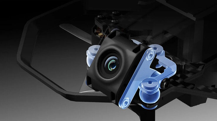 De gimbal van de drone ziet er nogal onconventioneel uit (Afbeelding bron: iFlight)
